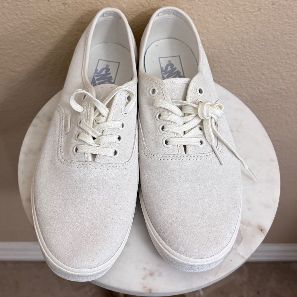 NEW Women Vans Vault OG Authentic Suede Off White Womens Casual Shoes Sz 10 - Picture 2 of 7